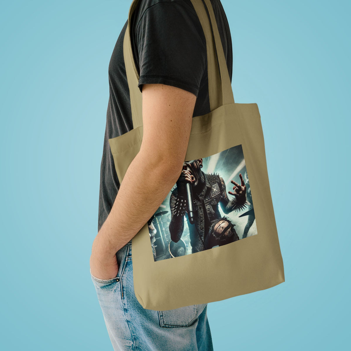 Punk Rock Vocalist Stage Energy Music Tote Bag