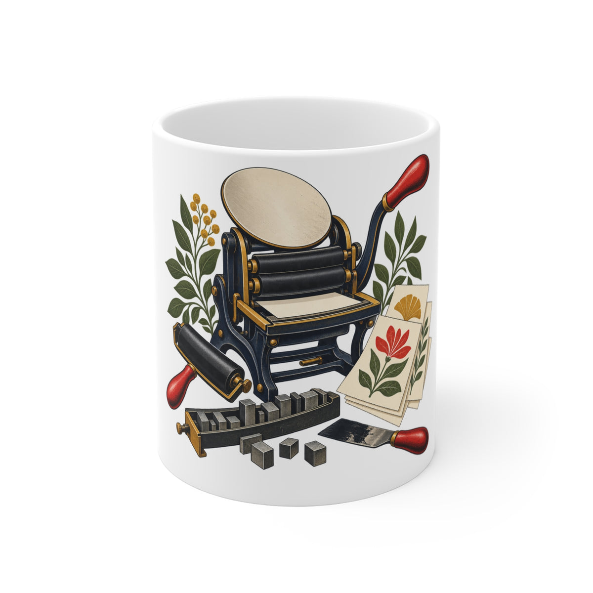 Botanical Letterpress Printshop Mug