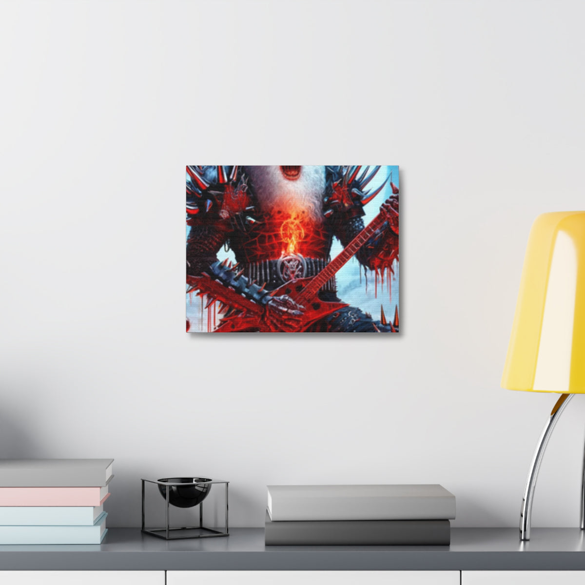 Heavy Metal Santa Holiday Concert Dark Holiday Canvas Art