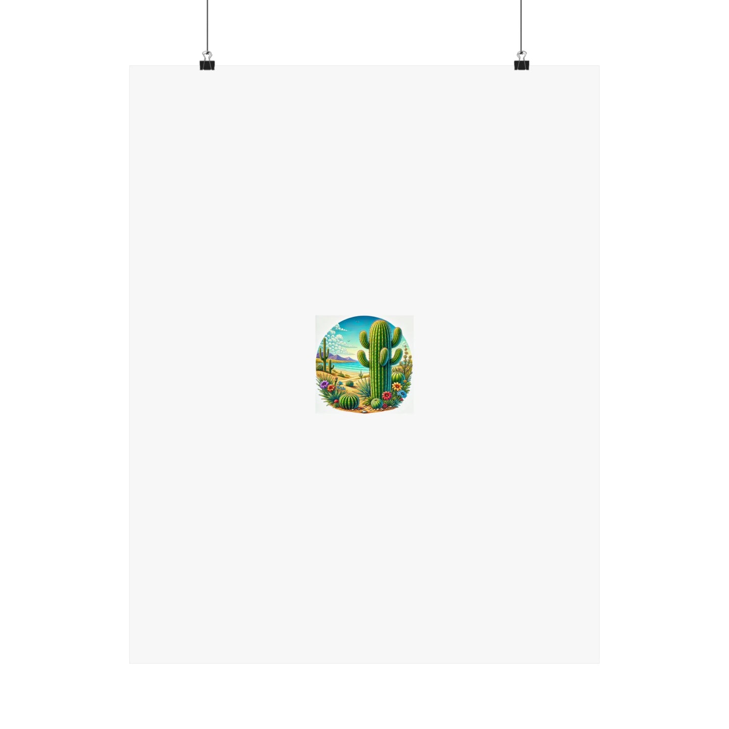 Desert Cactus Bloom Garden Poster Botanical Desert Wall Art Gift
