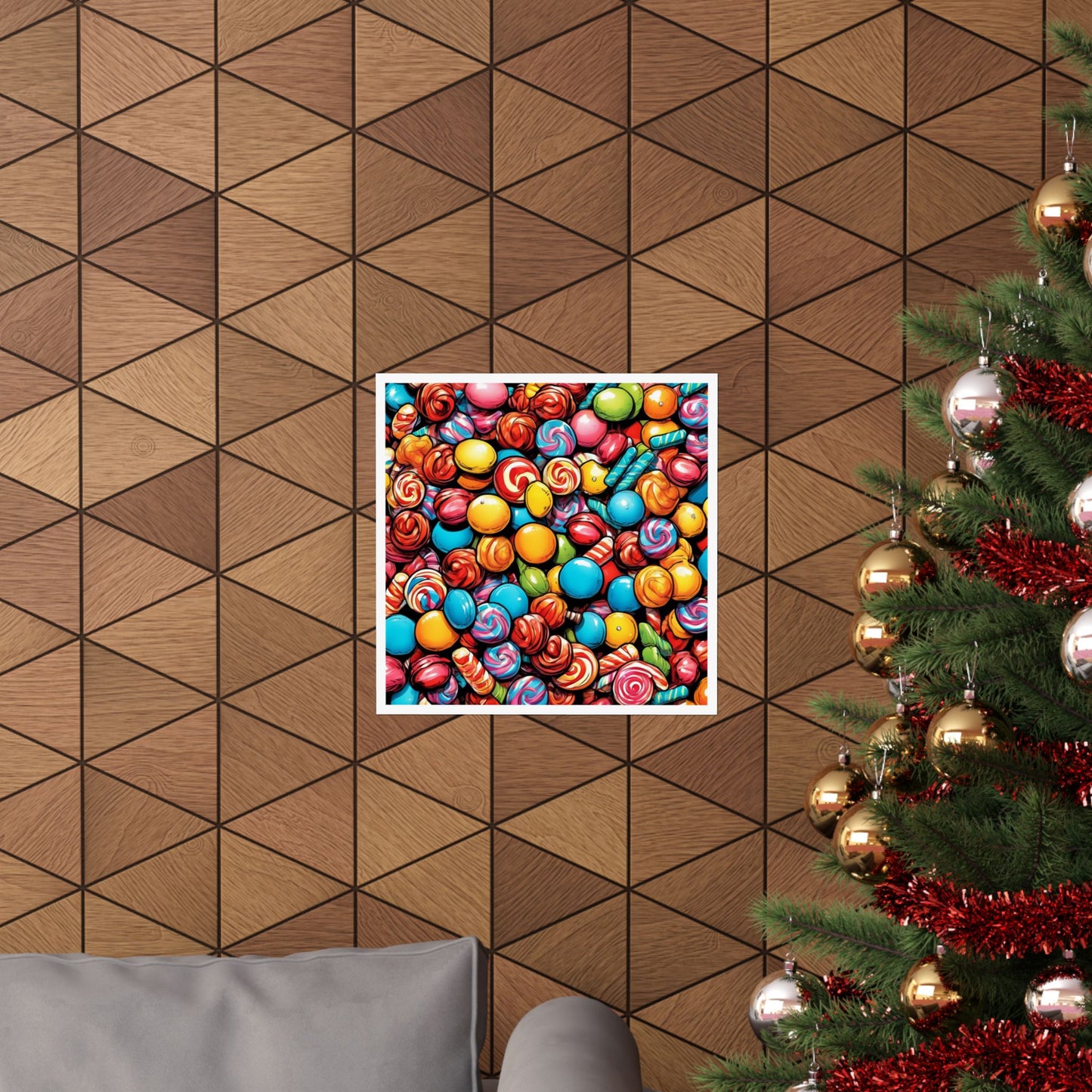 Colorful Candy Pattern Sweets Gift Art Poster