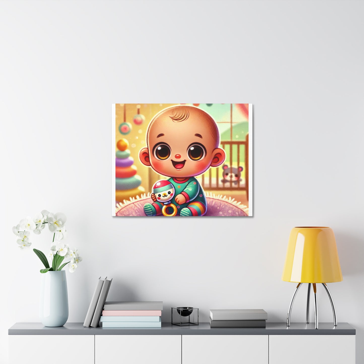 Cheerful Baby Nursery Playroom Canvas Art