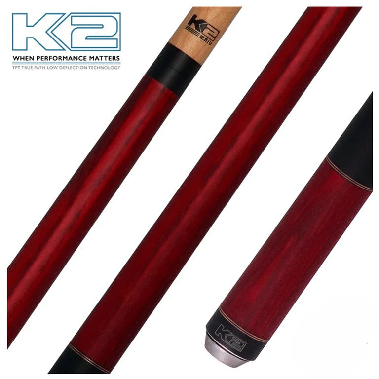 Red Exotic Wood with Dual Copper Rings Koda Cue - 19oz