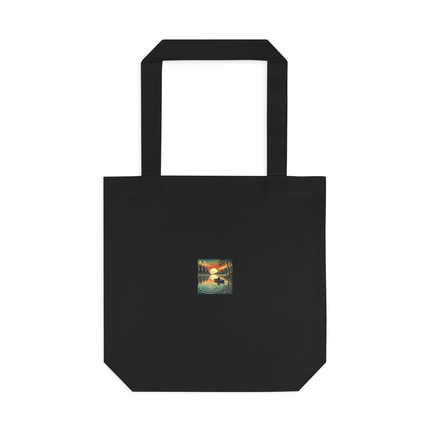 Sunset Lake Fishing Retreat Angler Tote Bag for Cabin Weekend Gift