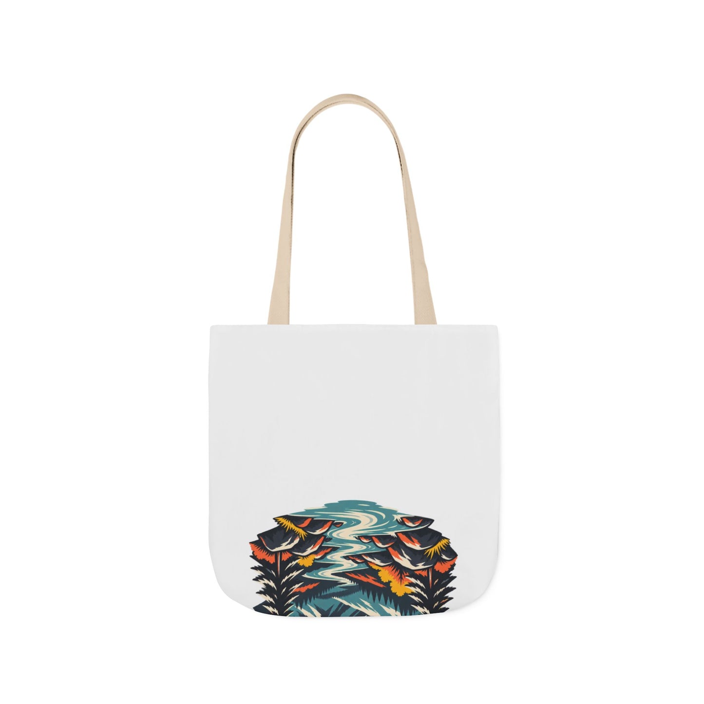 Alpine Sunrise River Mountain Adventure Tote Bag