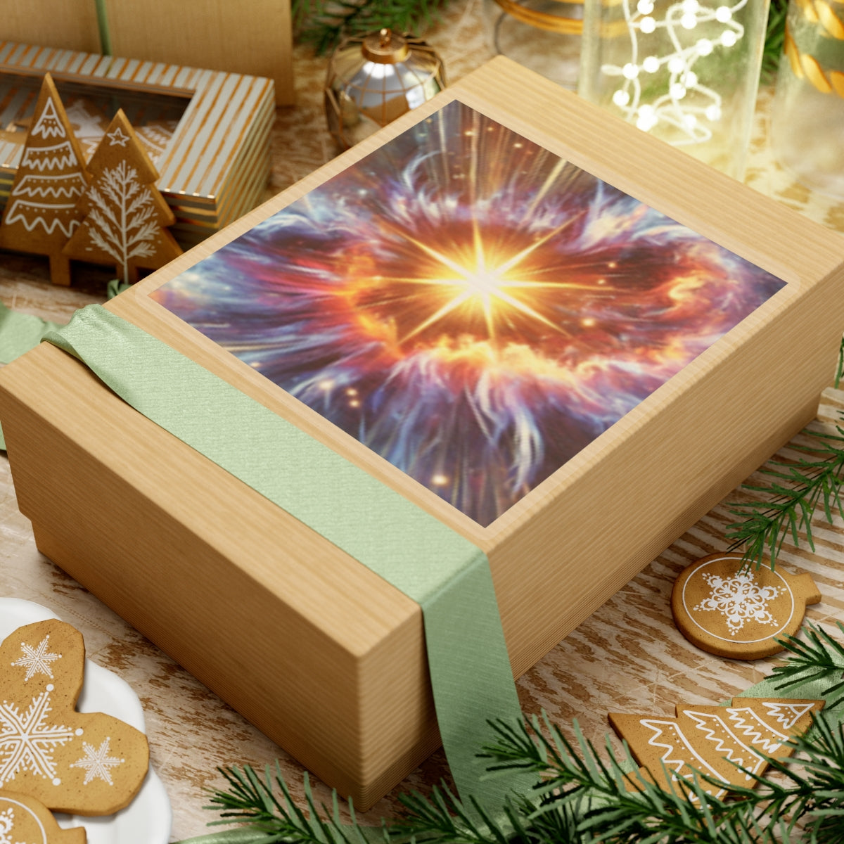 Cosmic Starburst Energy Abstract Space Sticker for Laptop