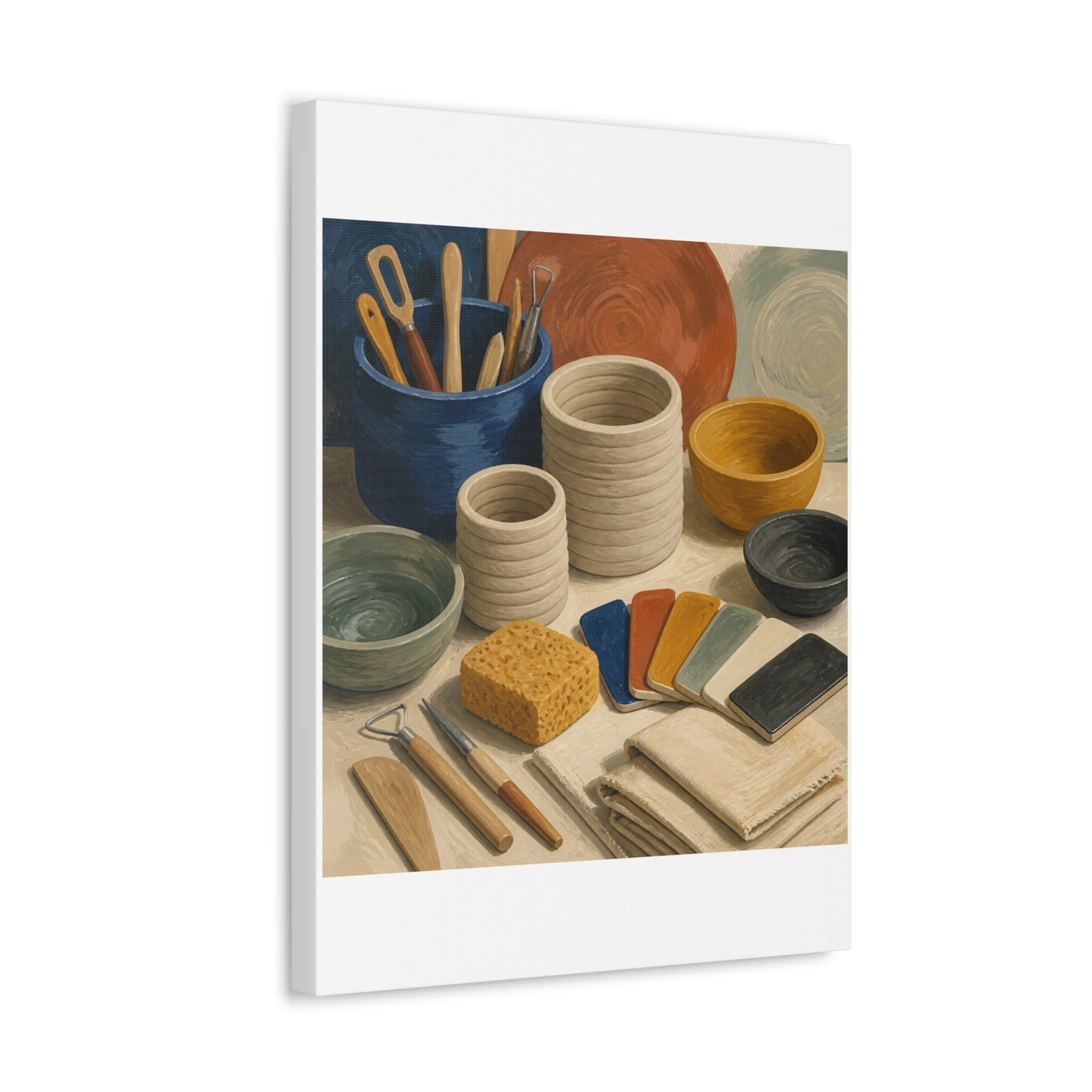 Handbuilt Ceramics Studio Art Canvas Art