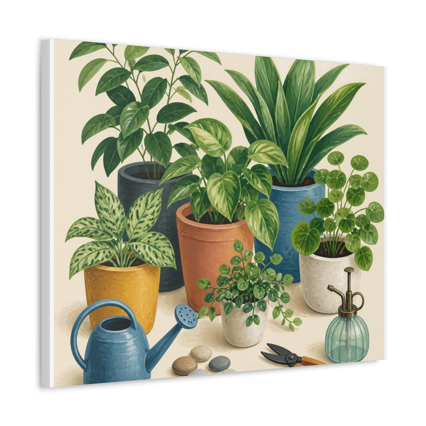 Calm Indoor Houseplant Collection Art Canvas Art