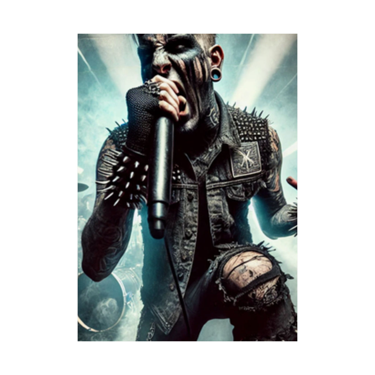 Punk Rock Vocalist Stage Energy Music Room Poster