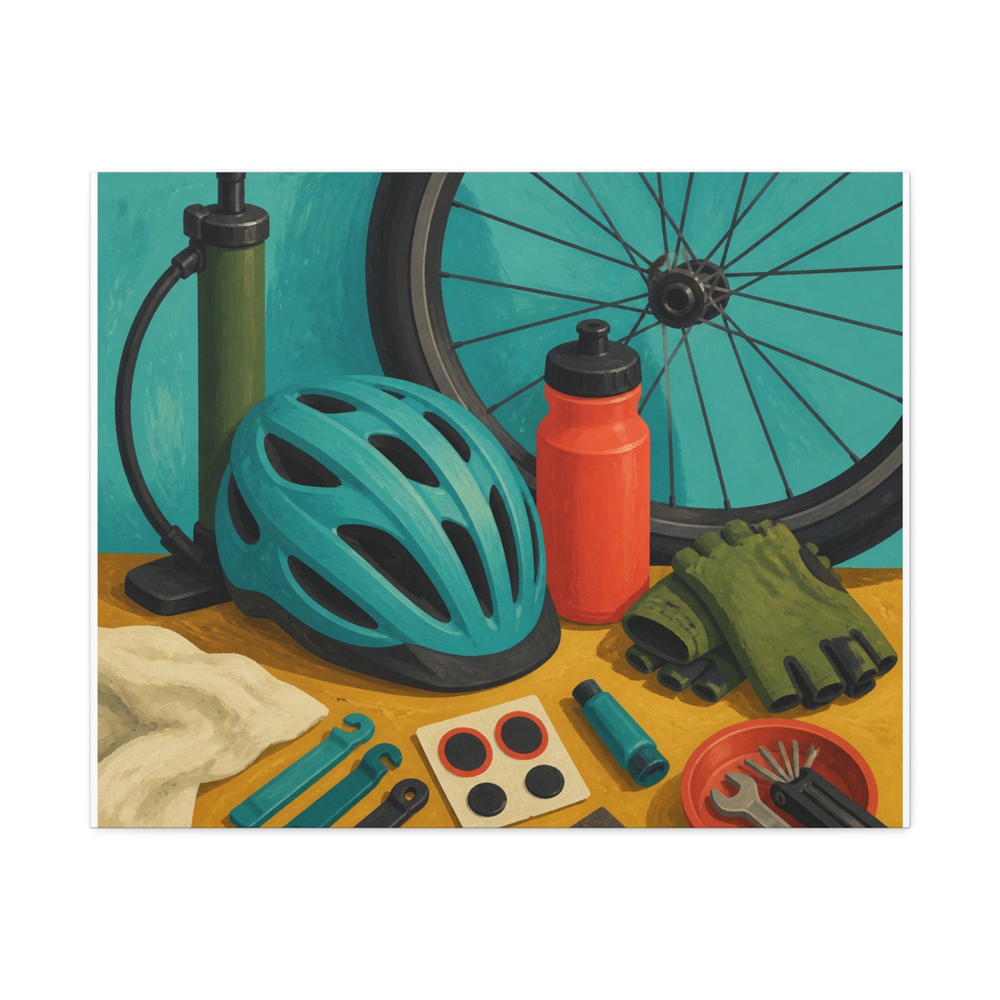 Everyday Bicycle Workshop Art Canvas Art