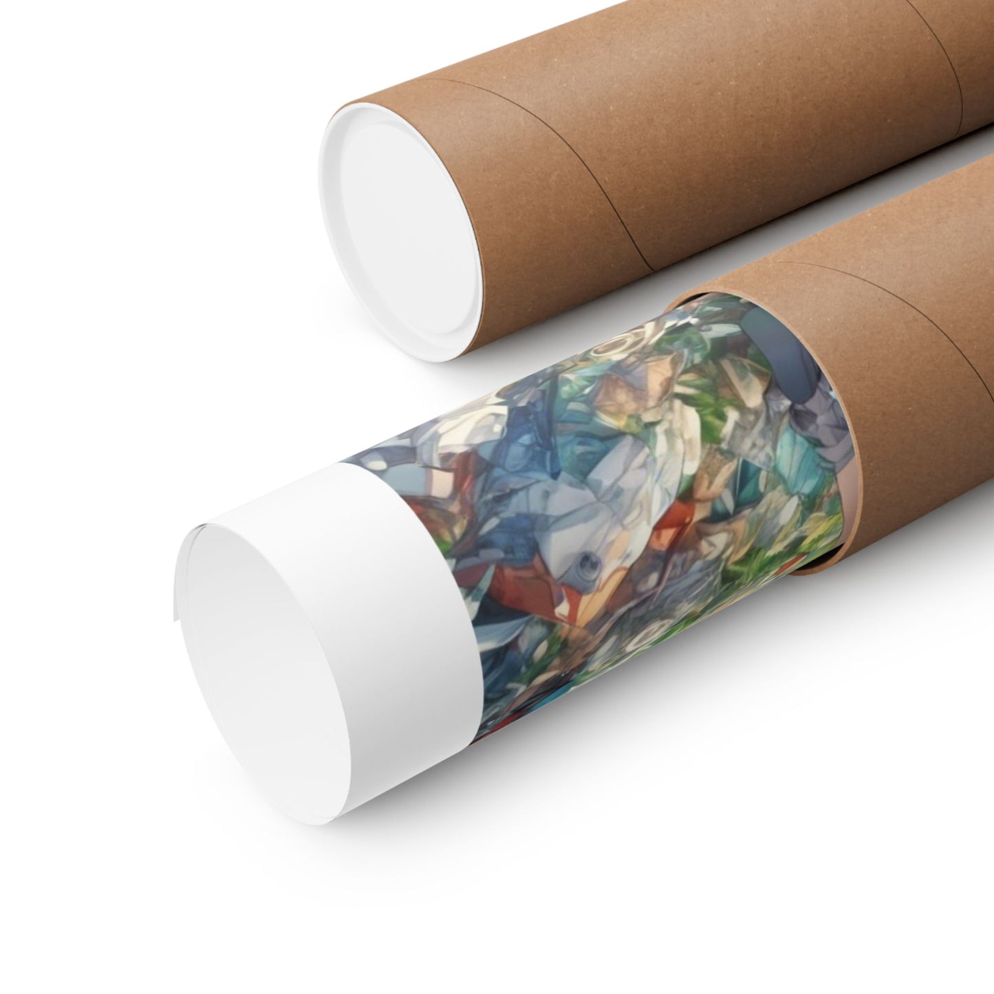 Green Recycling Alley Anime Girl Urban Green Poster