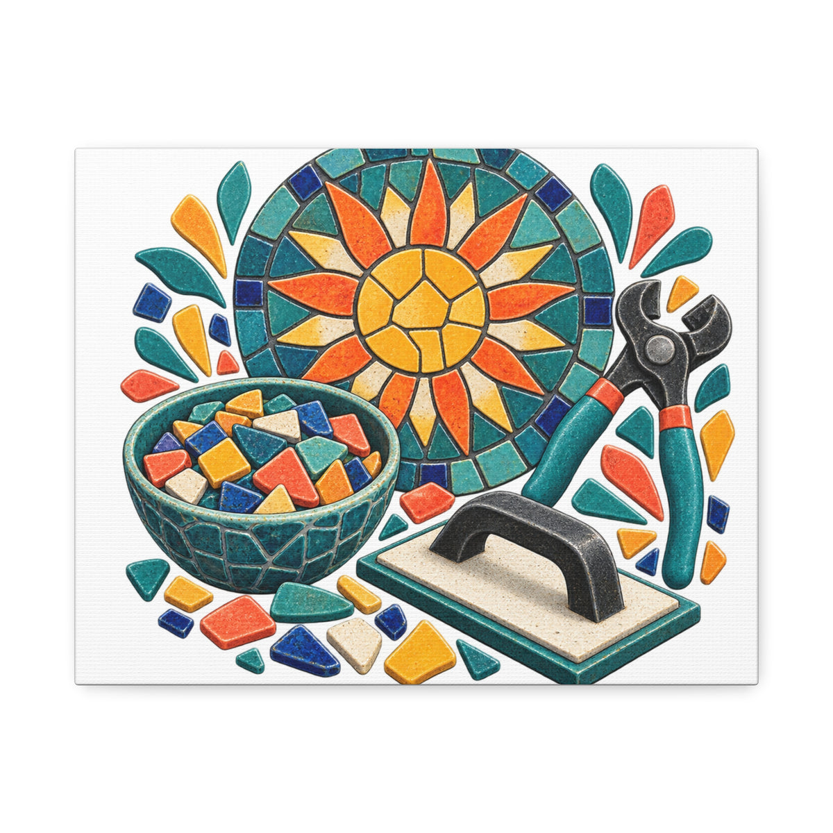 Sunburst Mosaic Making Workshop Canvas