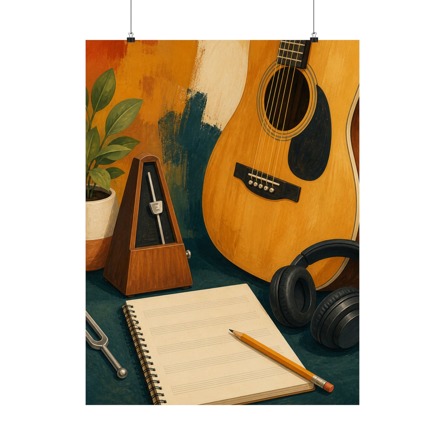 Warm Music Practice Hobby Poster