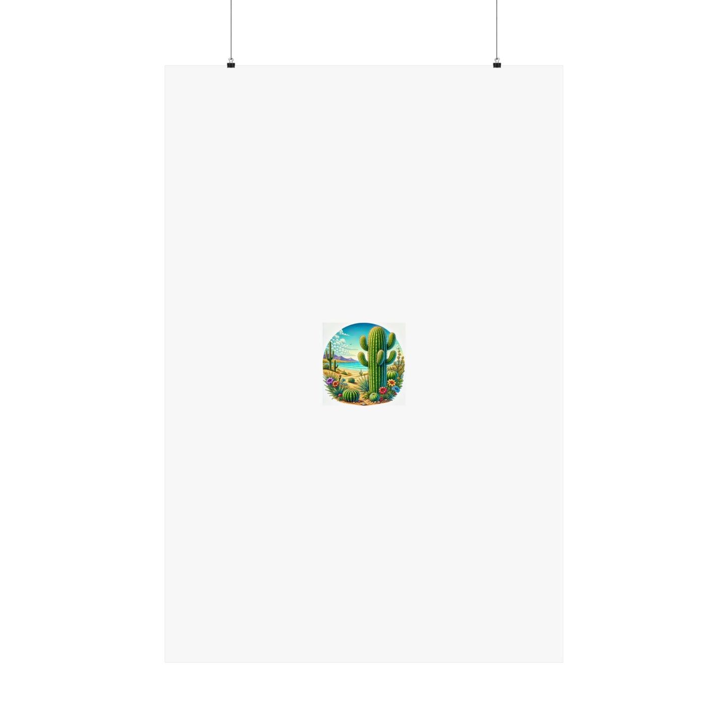 Desert Cactus Bloom Garden Poster Botanical Desert Wall Art Gift