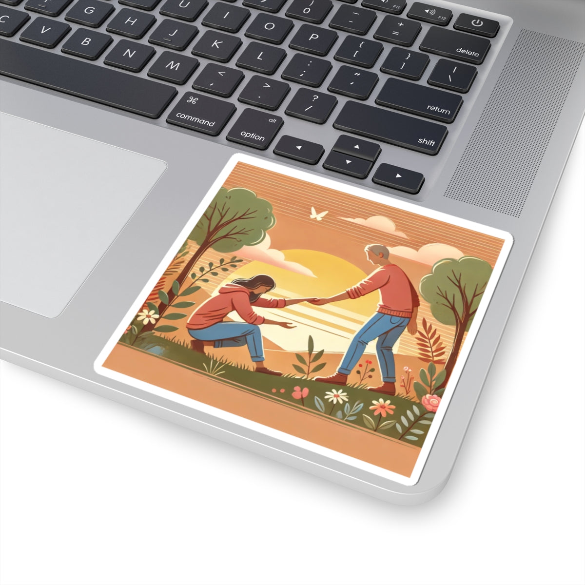 Helping Hands Sunset Garden Sticker