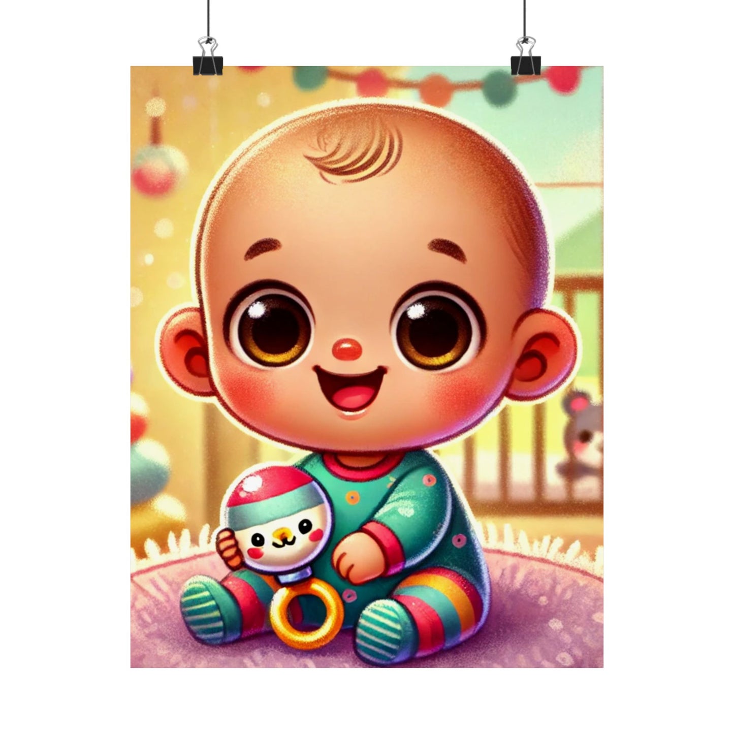 Cheerful Baby Nursery Playroom Art Poster
