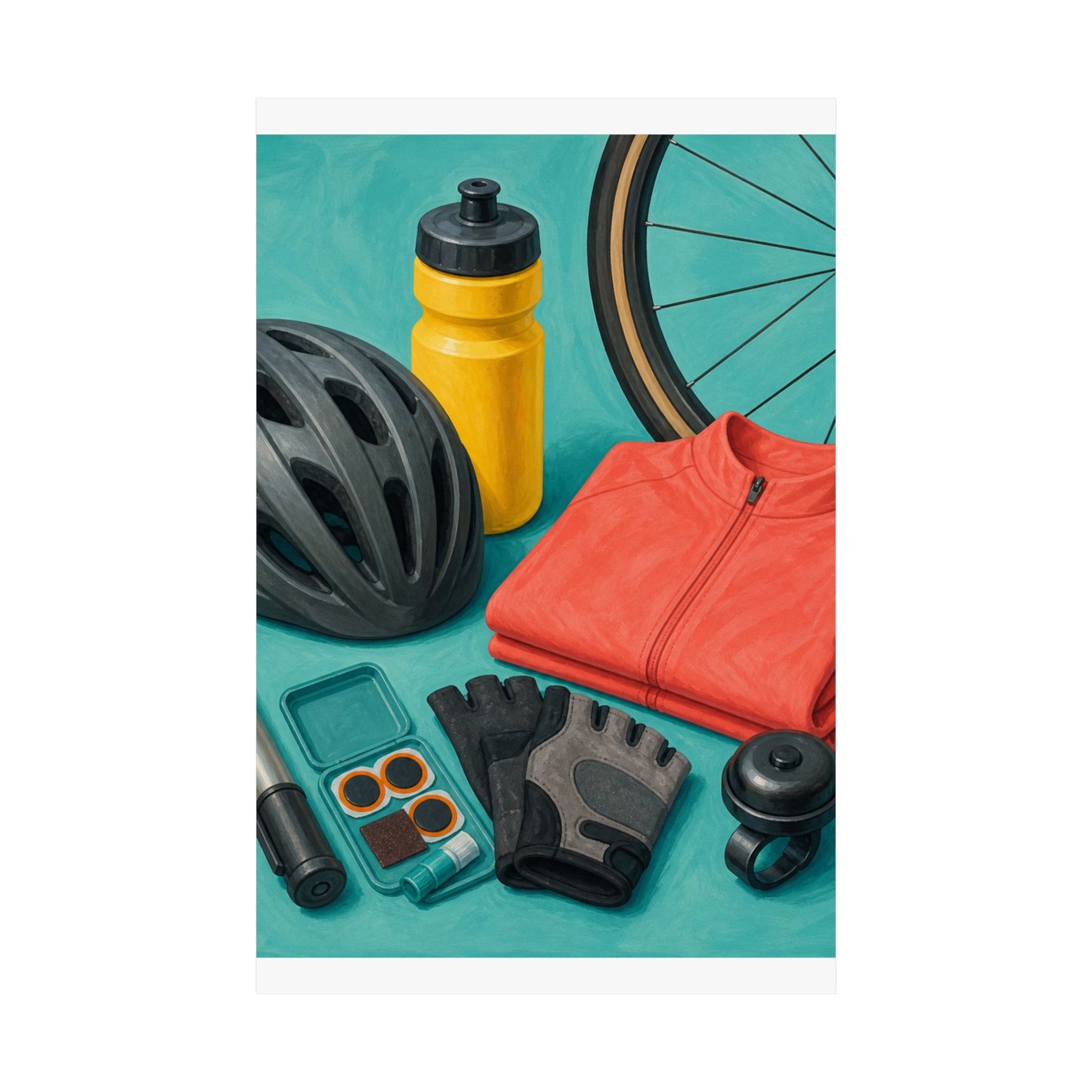 Colorful Cycling Gear Hobby Poster