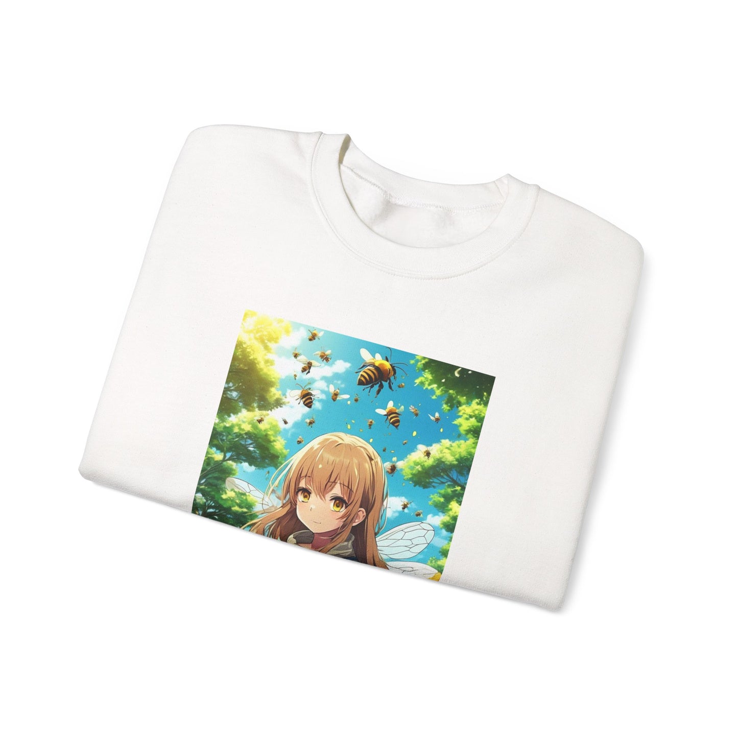 Bee Fairy Garden Anime Nature Art Sweatshirt