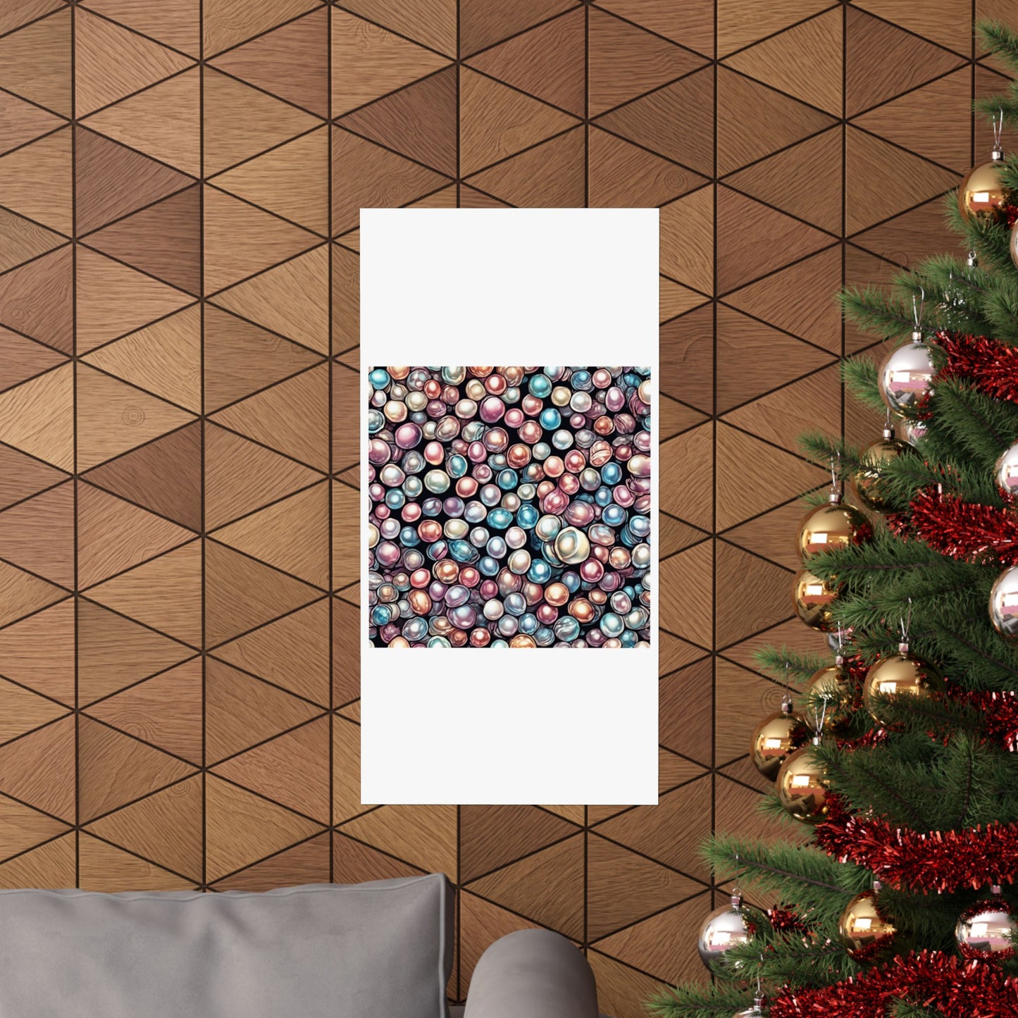 Pearl Bubble Pattern Abstract Gift Art Poster