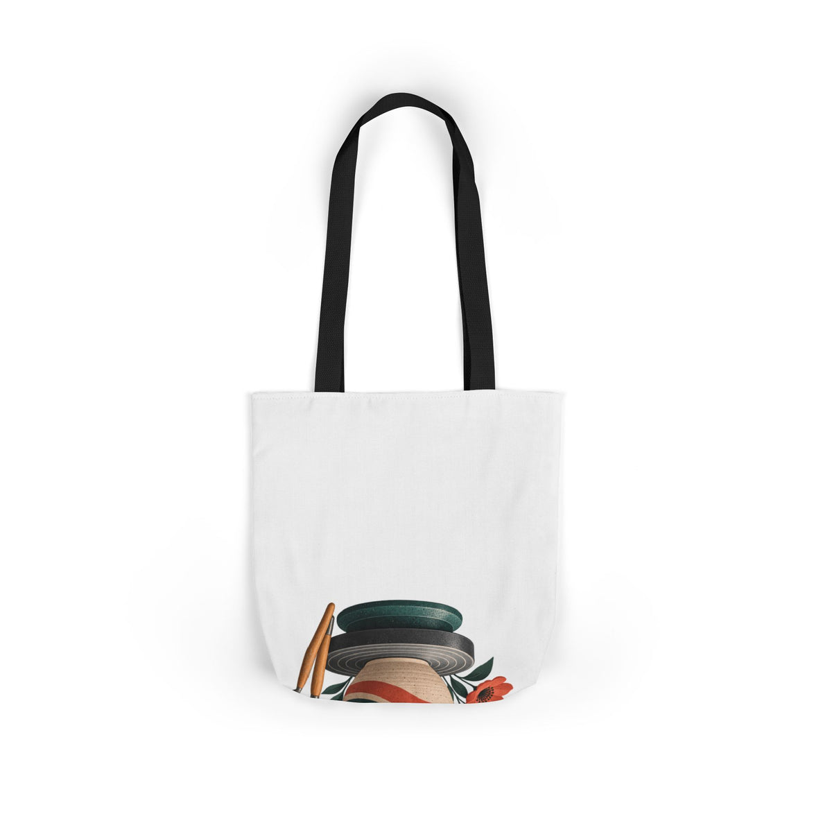 Midcentury Pottery Botanical Art Tote Bag