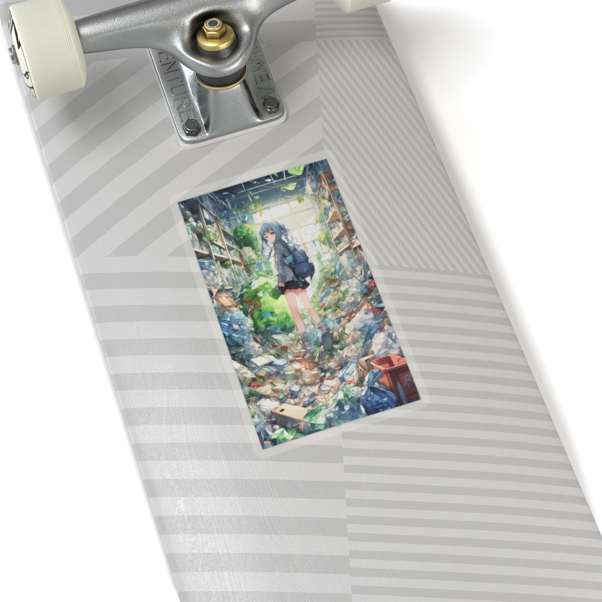 Green Recycling Alley Anime Girl Green City Sticker