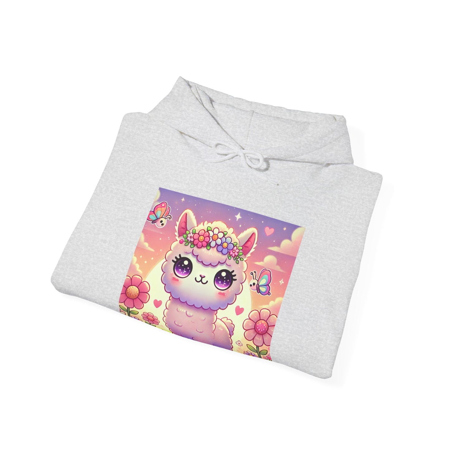 Pastel Floral Alpaca Garden Kawaii Hoodie