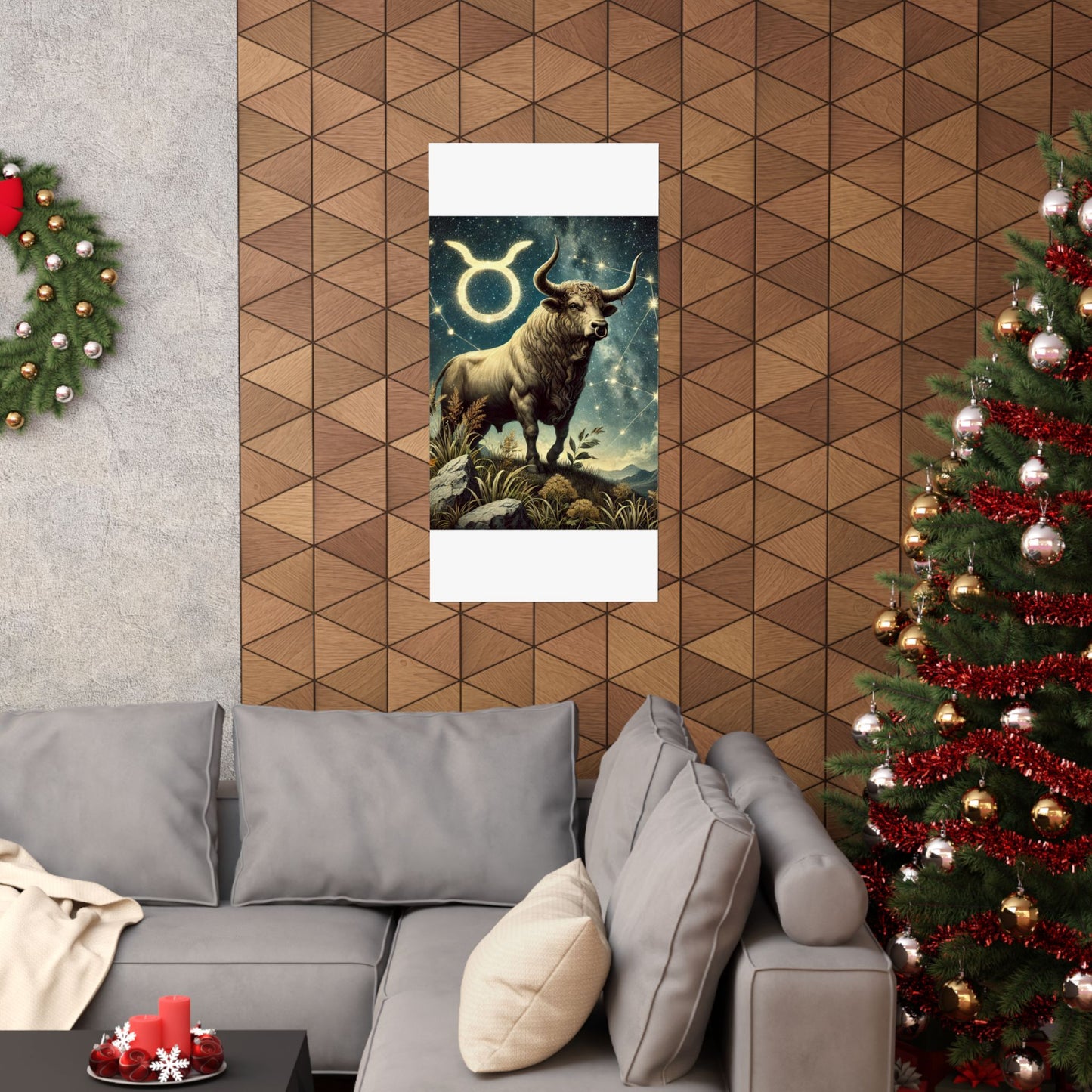 Taurus Bull Constellation Celestial Wall Art Poster