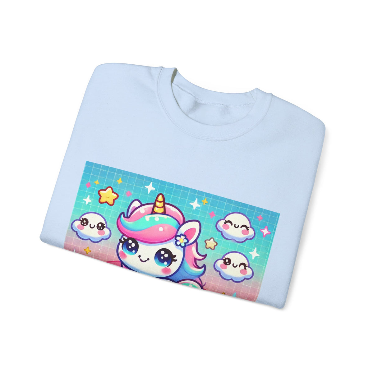 Pastel Rainbow Unicorn Cloud Kawaii Sweatshirt