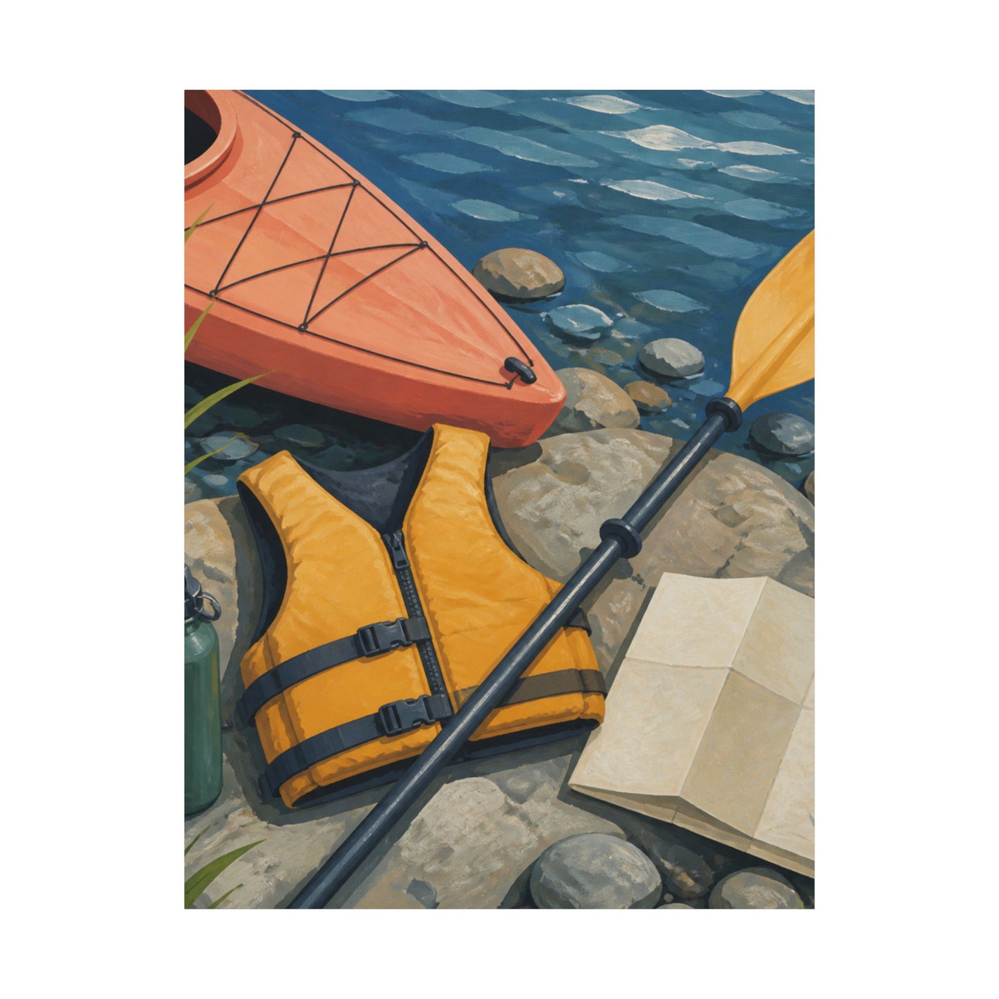 Calm Kayaking Adventure Art Poster
