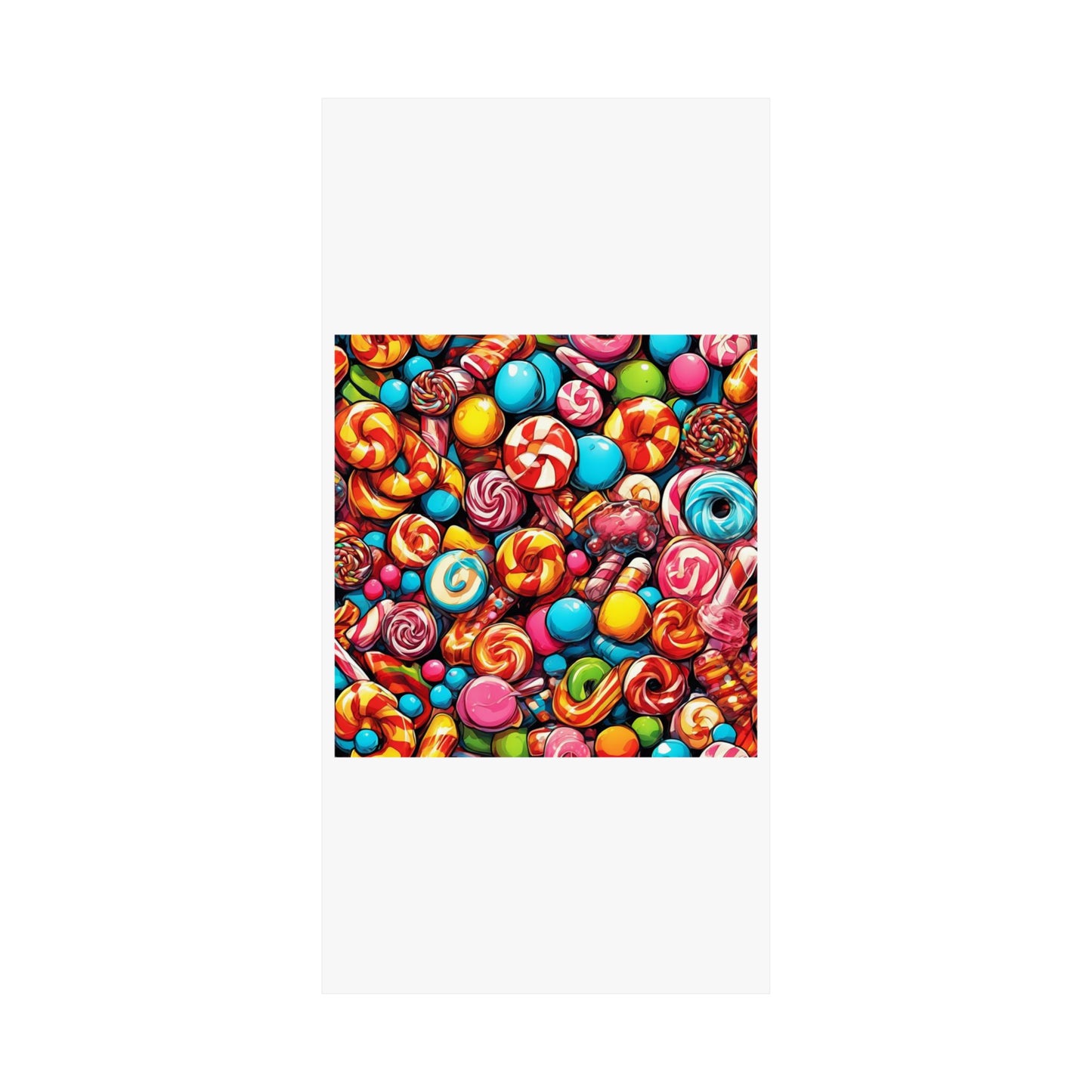 Colorful Candy and Lollipop Pattern Poster