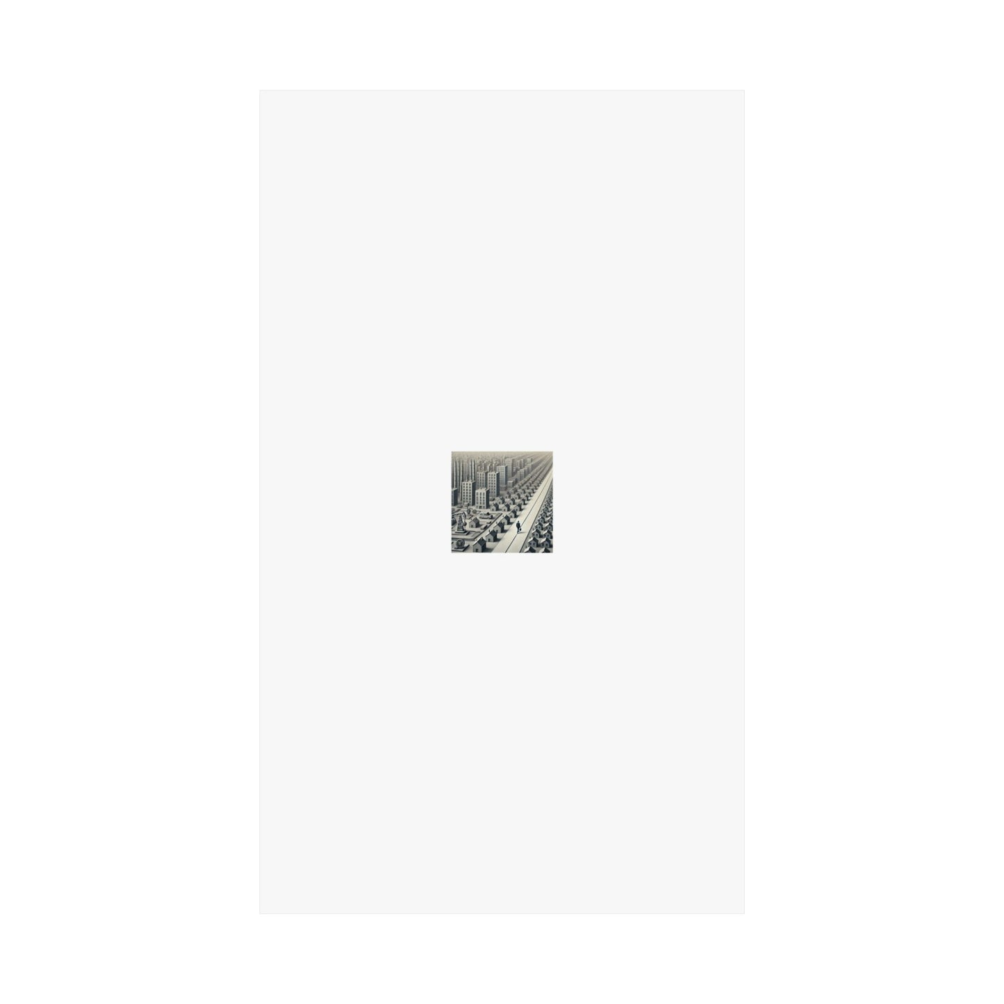 Monochrome Urban Factory Cityscape Poster Industrial Wall Art Gift