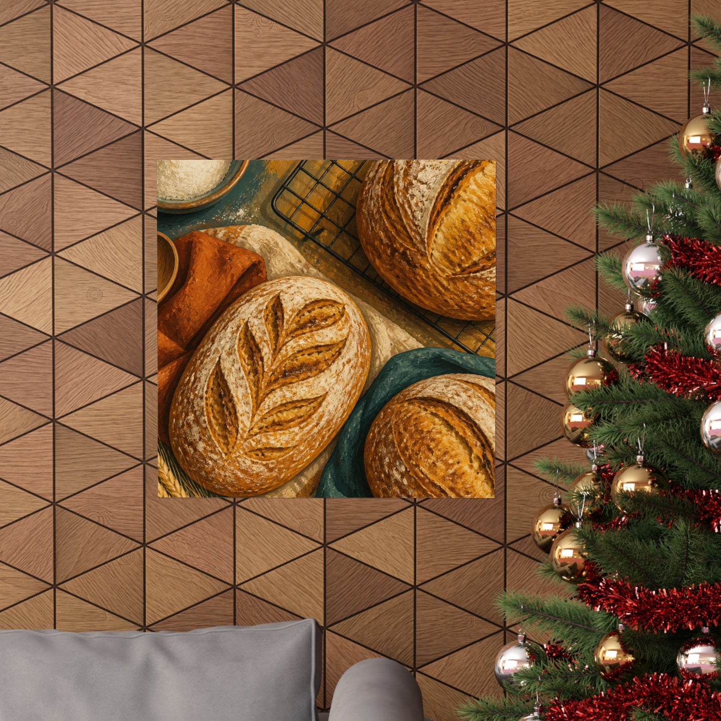 Artisan Bread Baking Still Life Poster