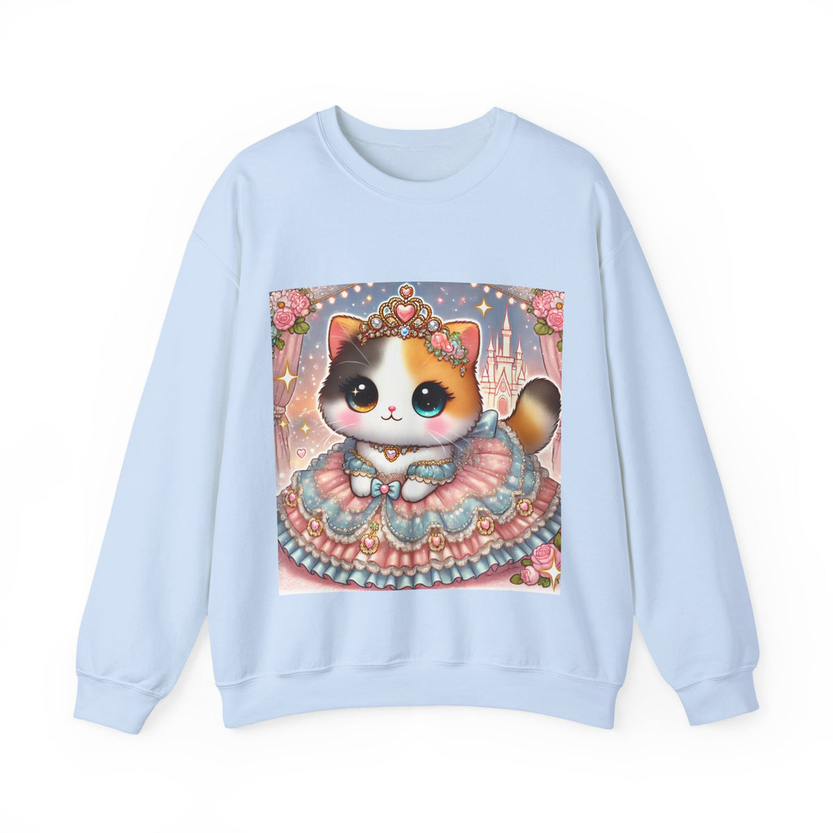 Pastel Princess Calico Cat Fantasy Sweatshirt