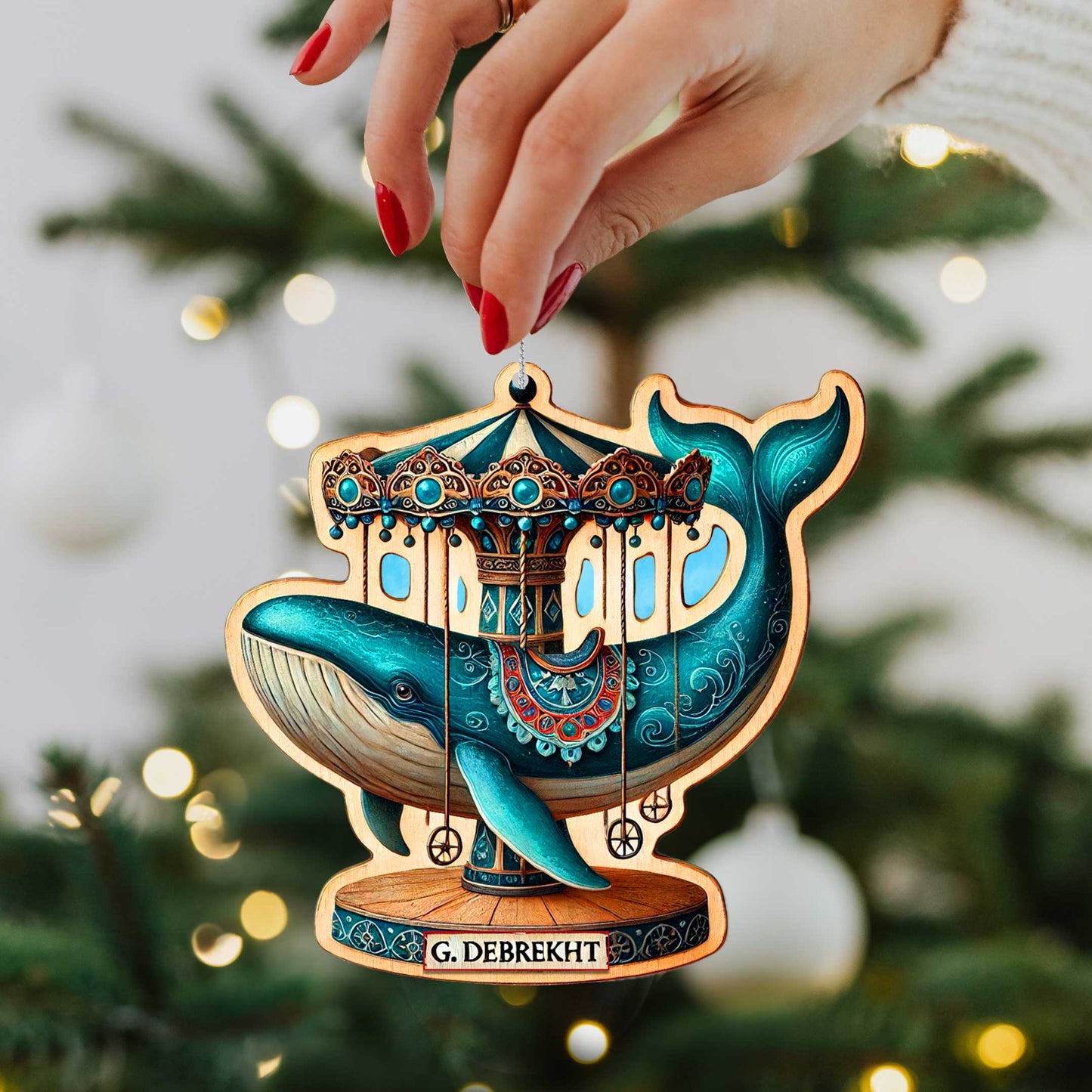 Carousel Animals Christmas Ornaments Set of 12 by G. DeBrekht - Christmas Décor - 8610104-S12