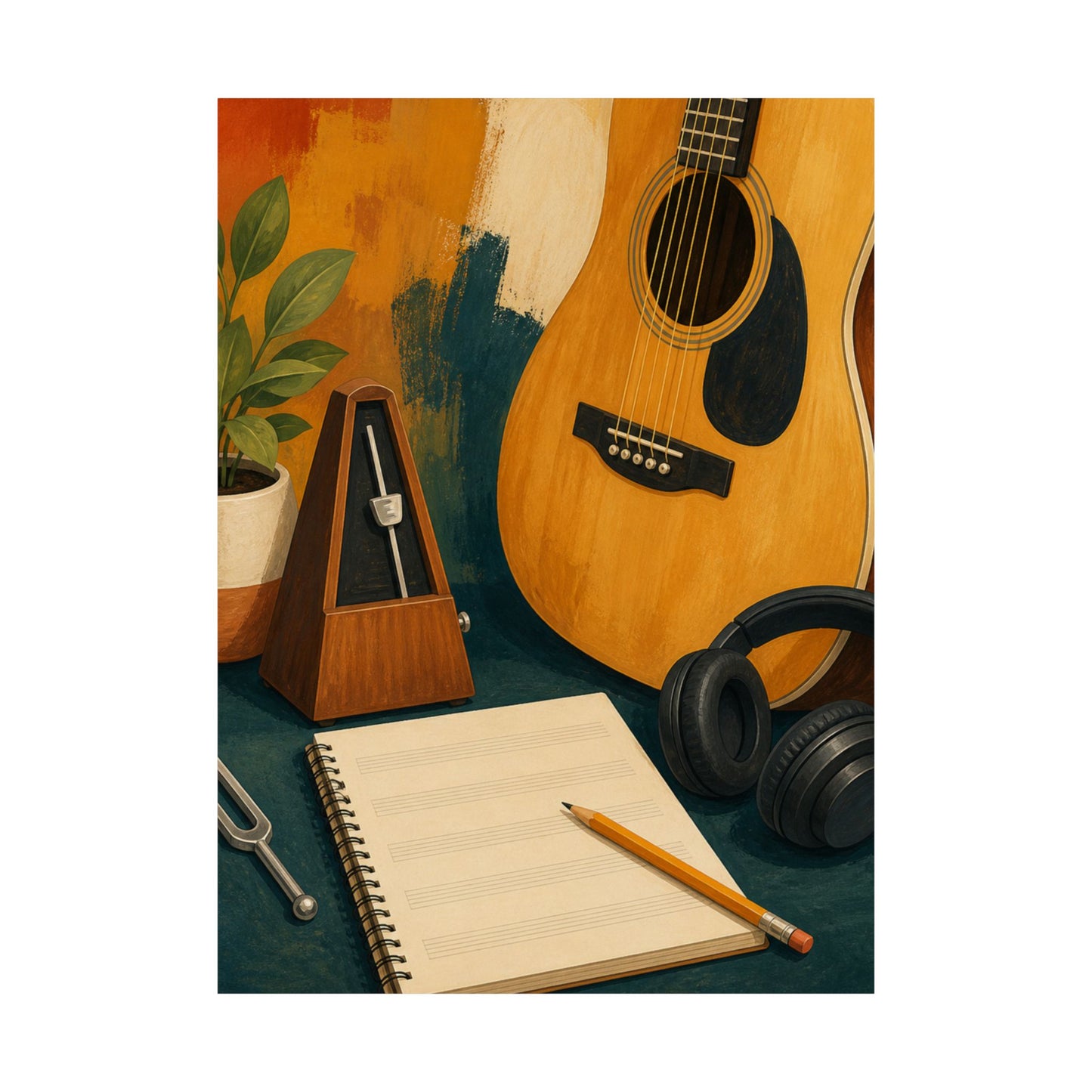 Warm Music Practice Hobby Poster