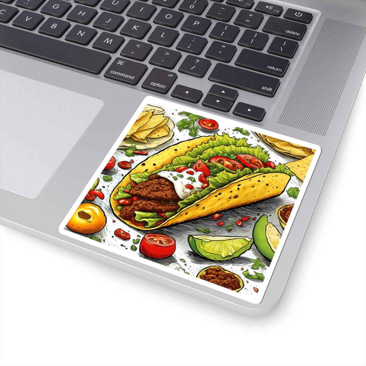 Bold Taco Illustration Foodie Gift Art Sticker