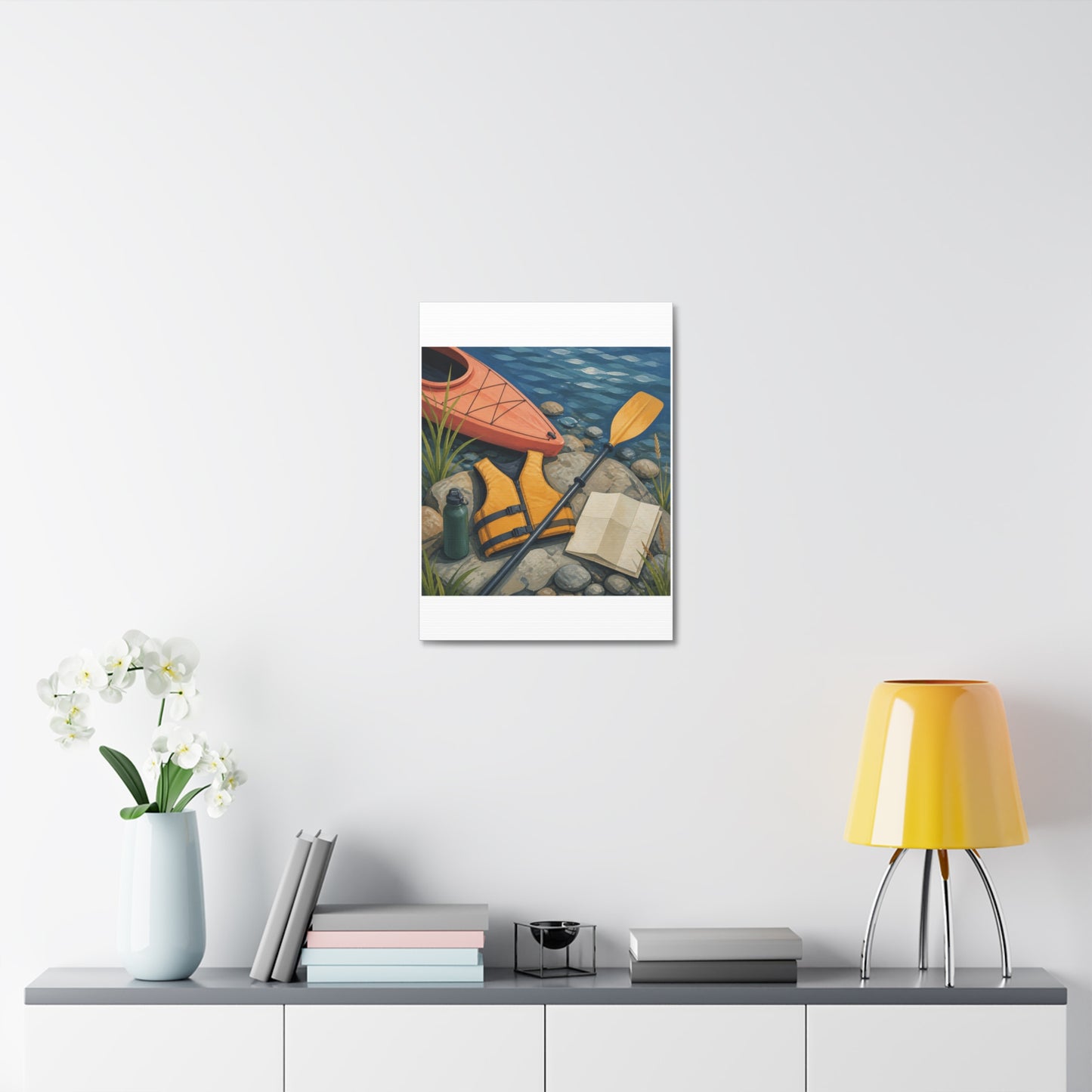 Calm Kayaking Adventure Art Canvas Art