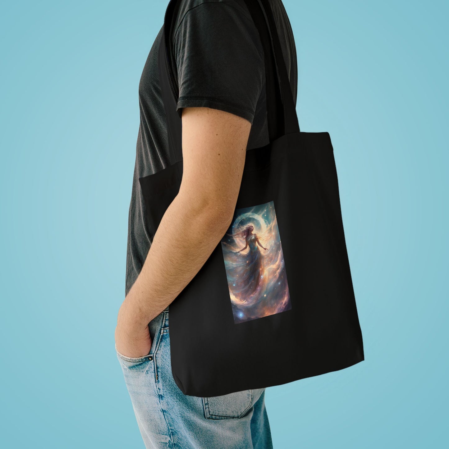Moonlit Celestial Dancer Fantasy Portrait Tote Bag