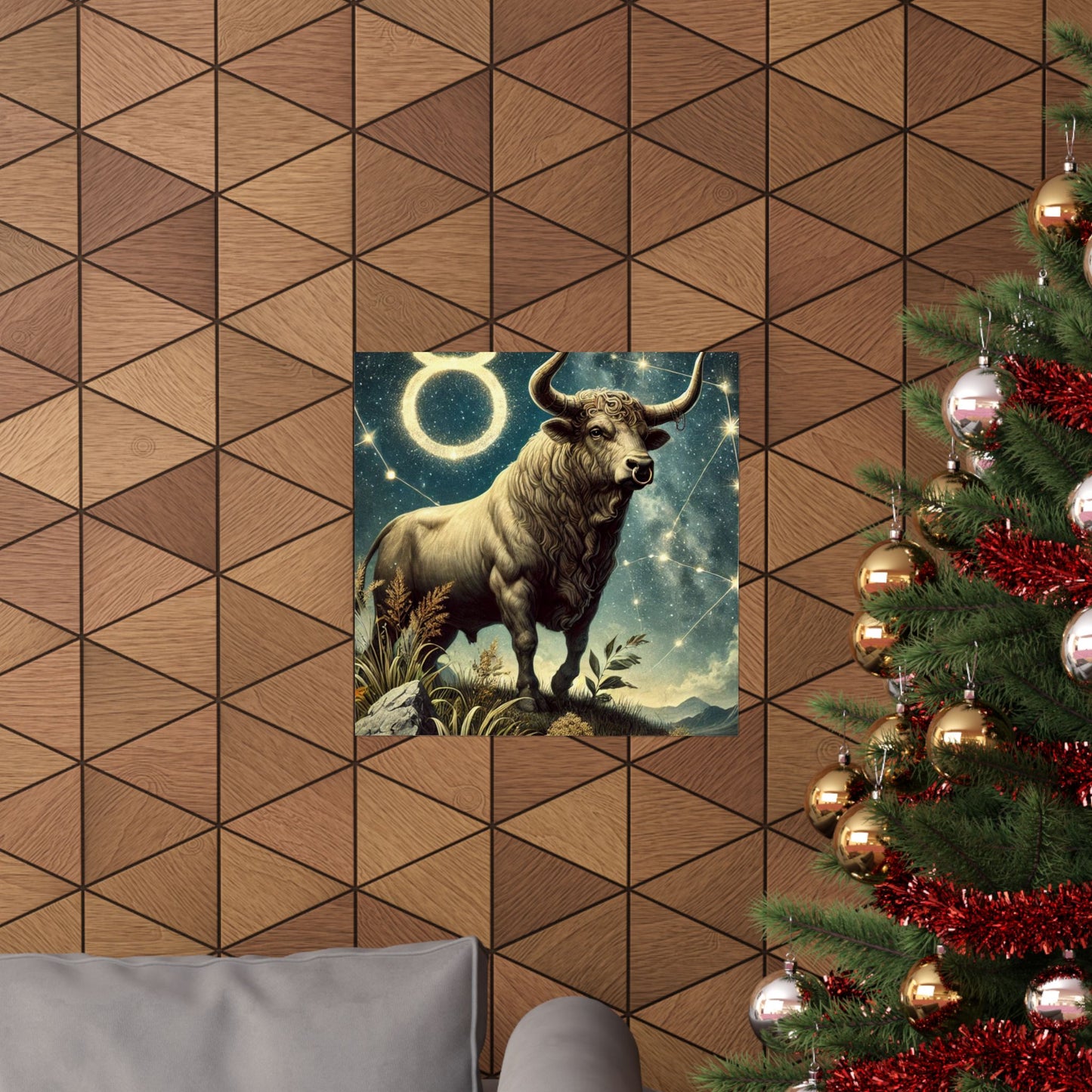 Taurus Bull Constellation Celestial Wall Art Poster