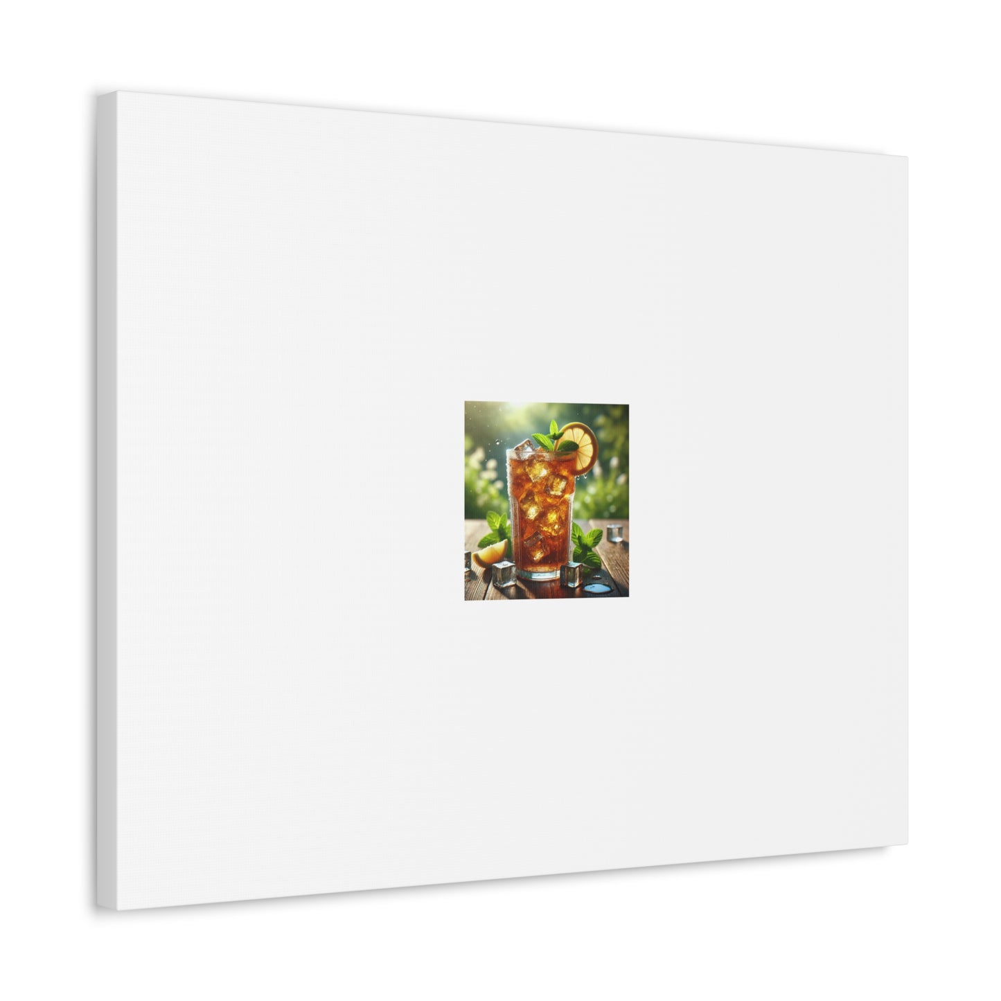 Sunlit Iced Tea Lemon Mint Kitchen Drink Canvas Wall Art