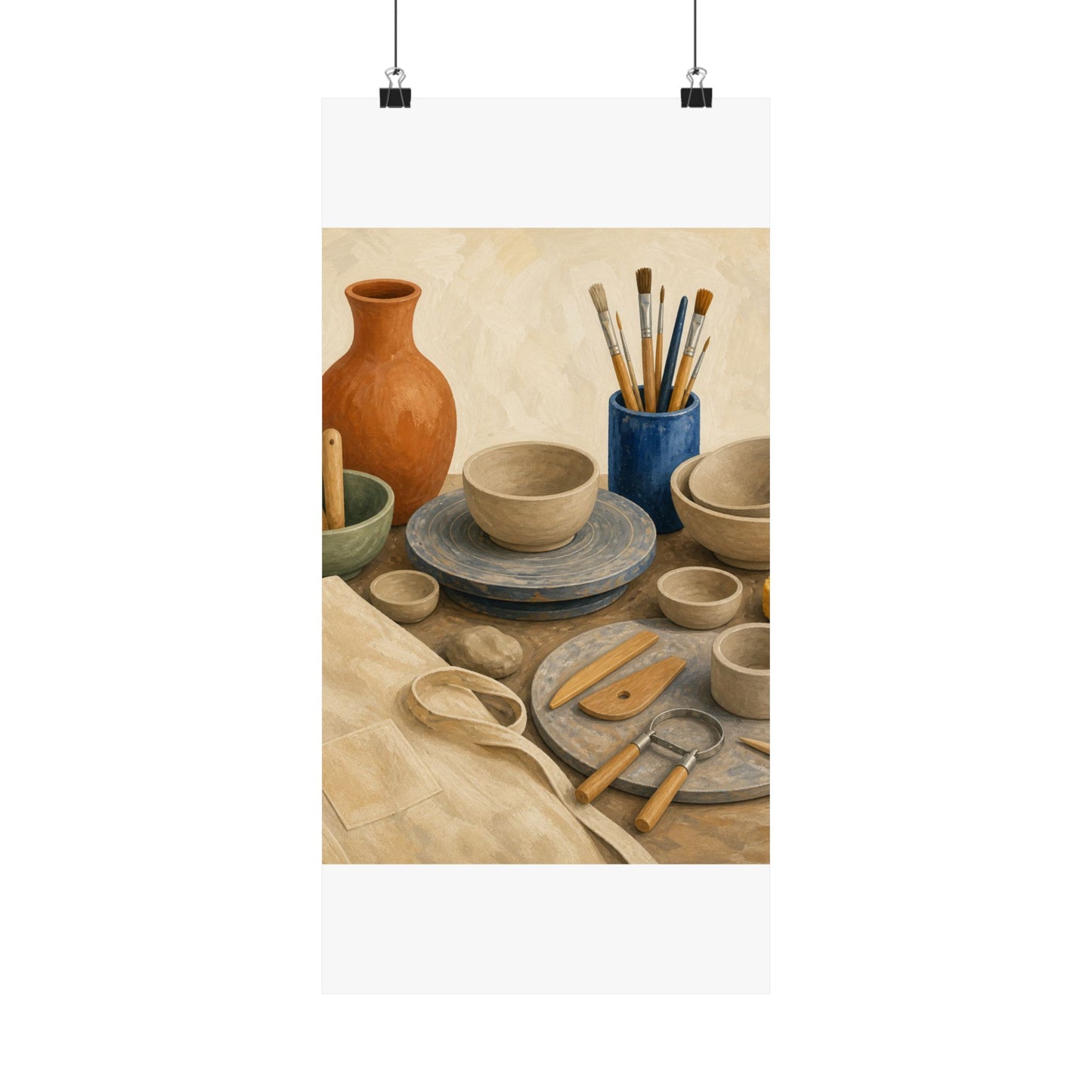 Colorful Pottery Studio Hobby Poster