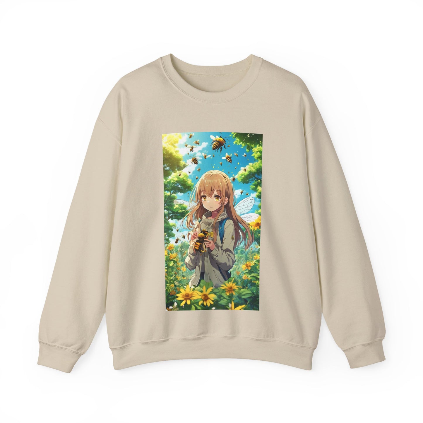 Bee Fairy Garden Anime Nature Art Sweatshirt