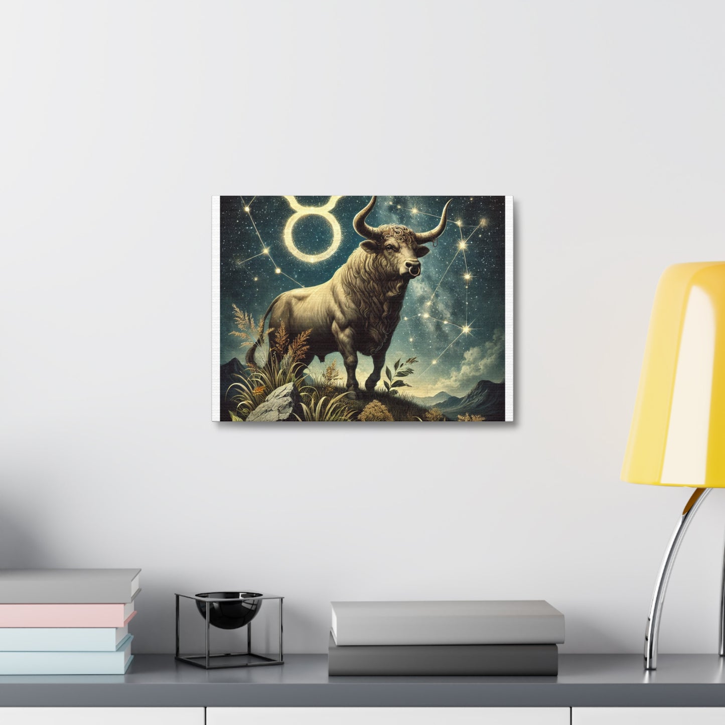 Taurus Bull Constellation Celestial Canvas Wall Art