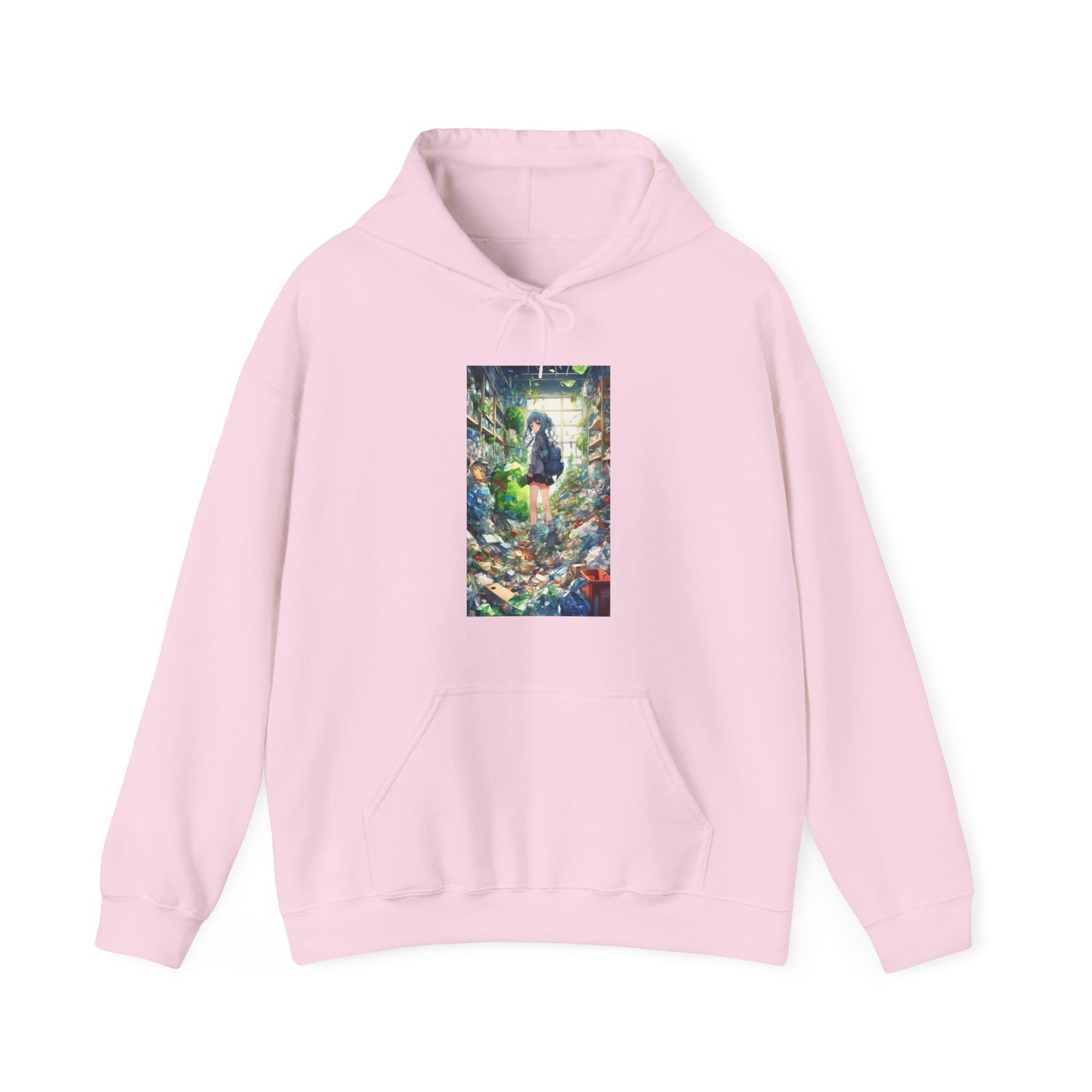 Green Recycling Alley Anime Girl Eco Graphic Hoodie