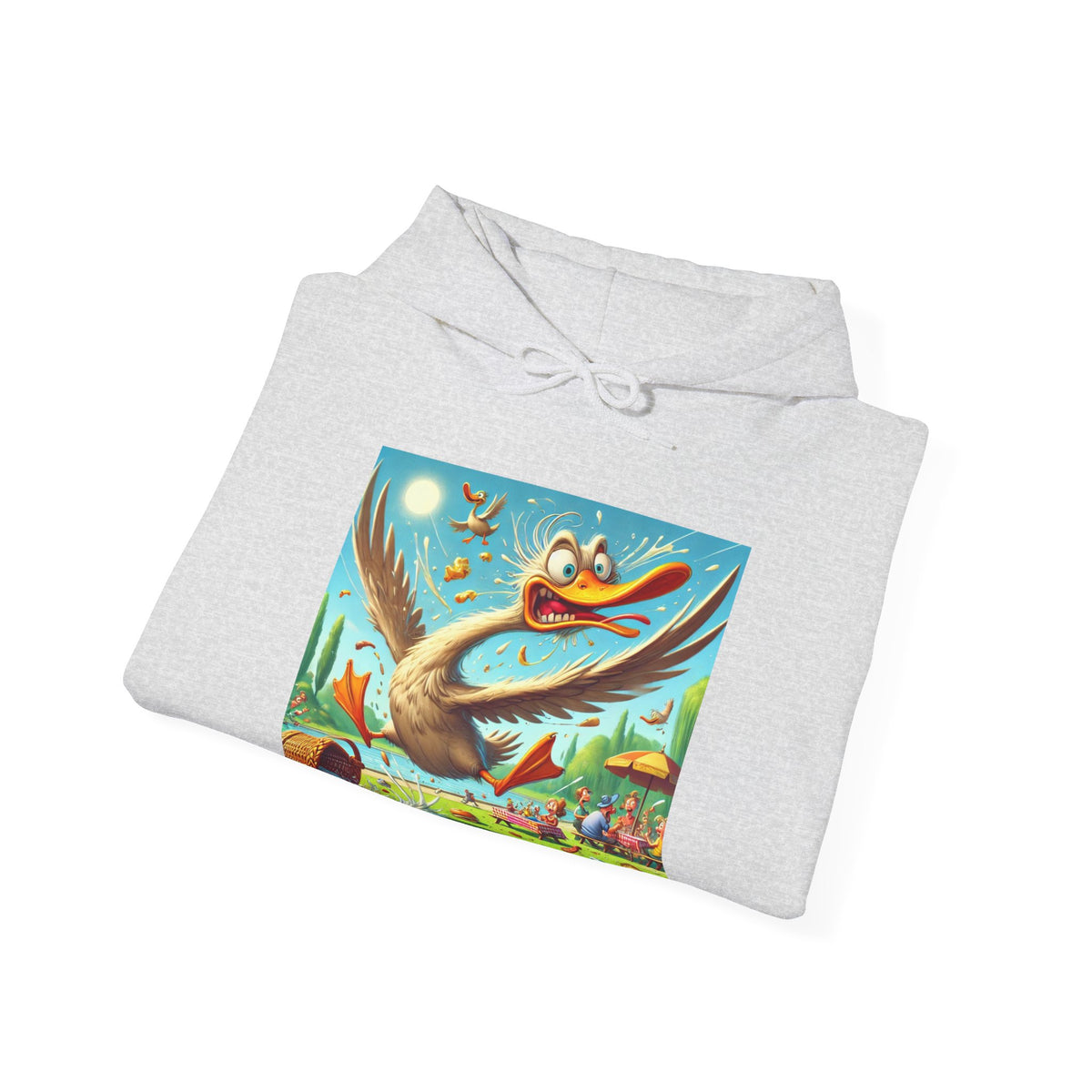 Chaotic Picnic Duck Funny Summer Adventure Hoodie