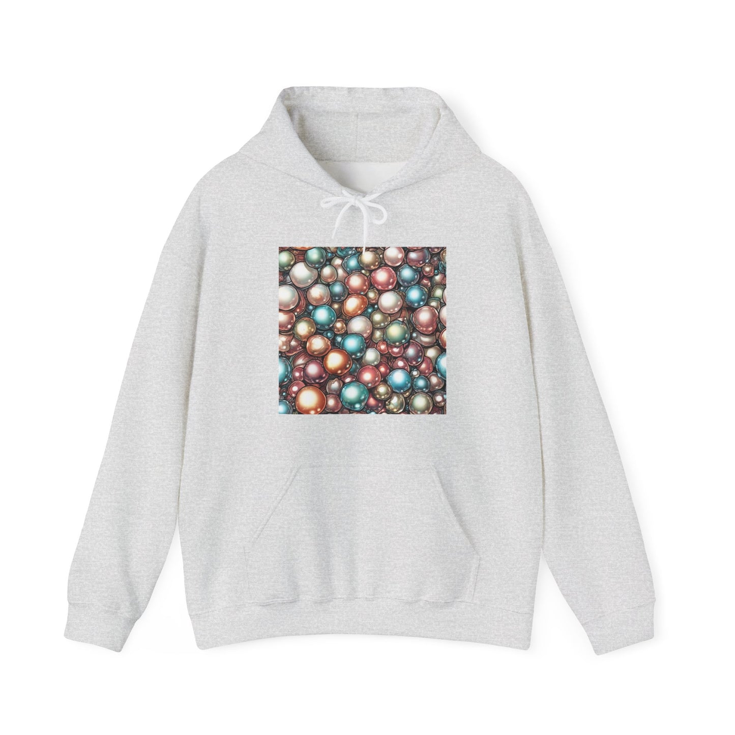 Rainbow Pearl Marble Abstract Gift Art Hoodie