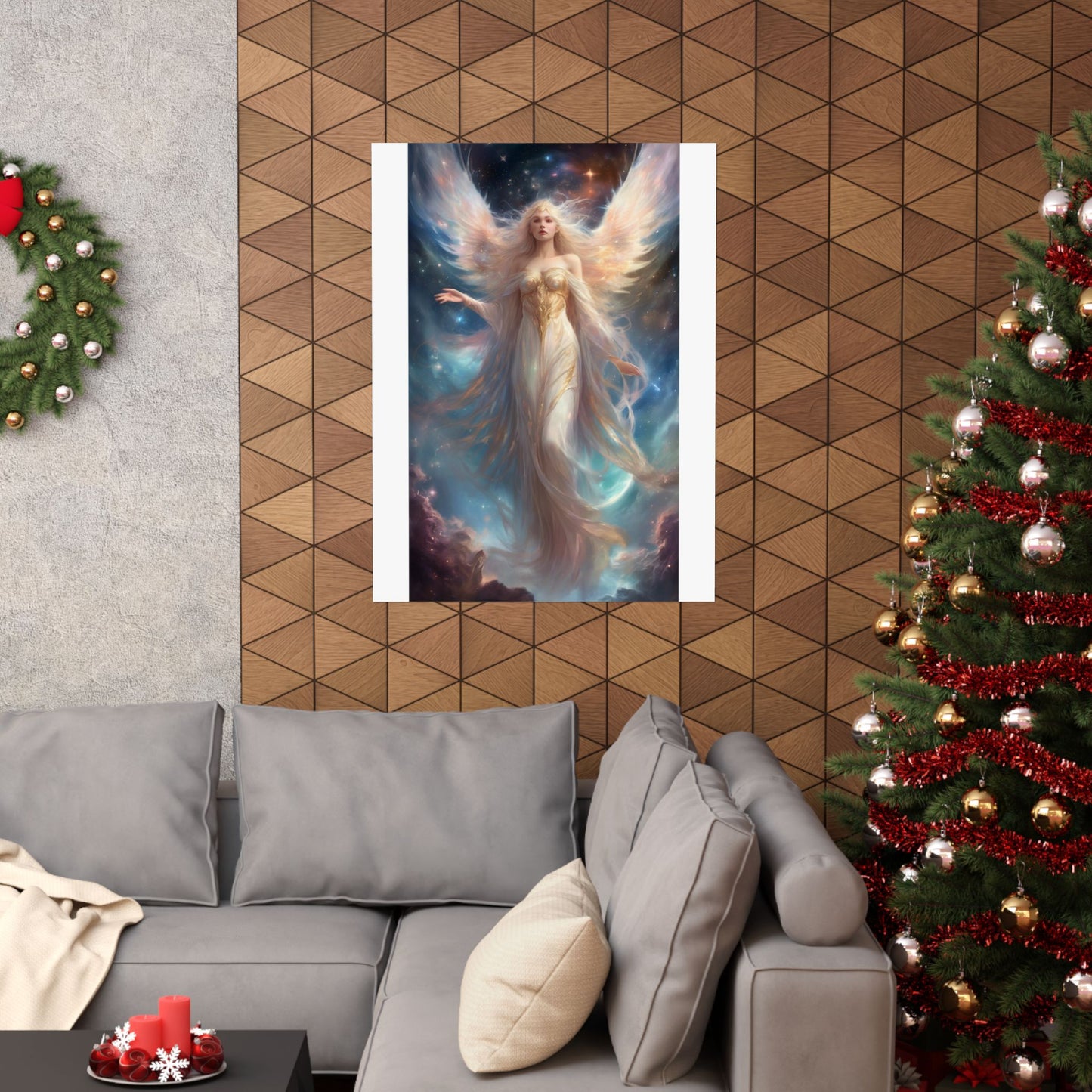Celestial Winged Heroine Fantasy Portrait Poster