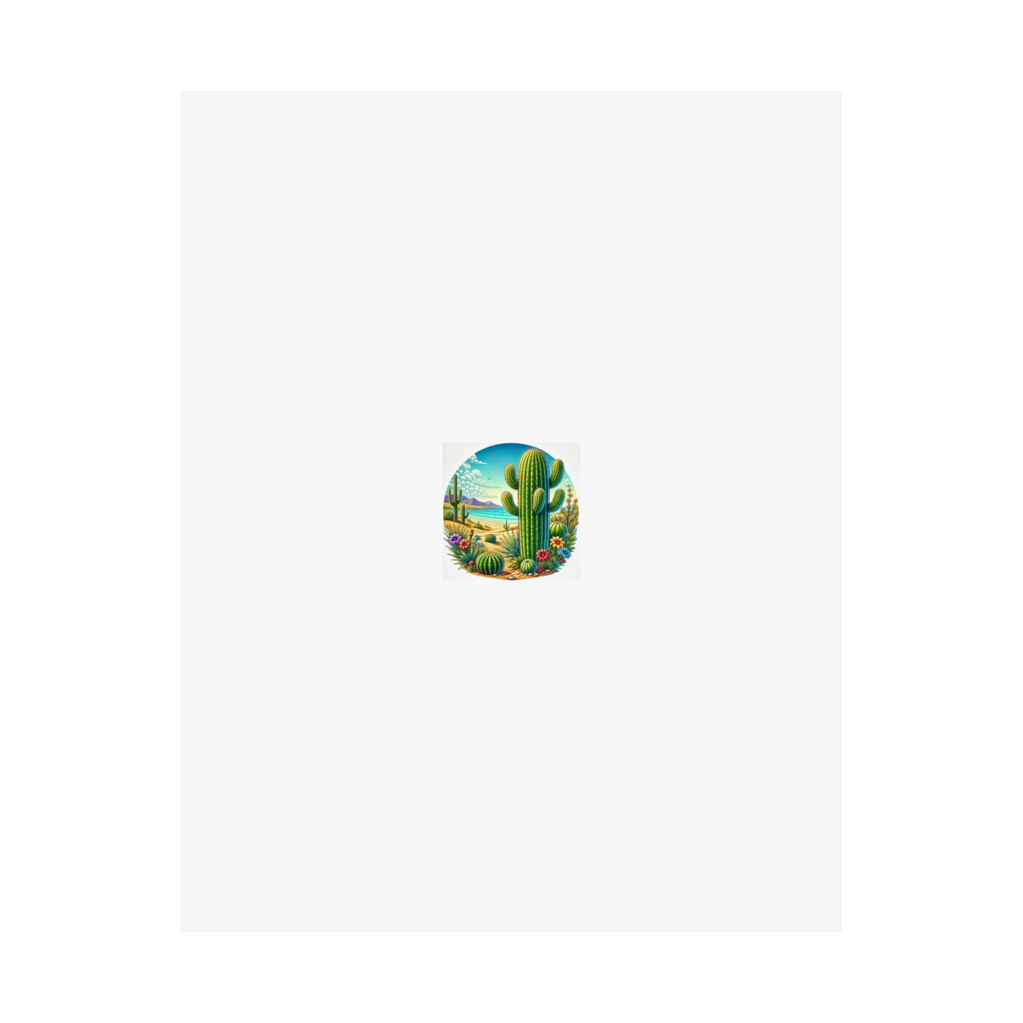 Desert Cactus Bloom Garden Poster Botanical Desert Wall Art Gift