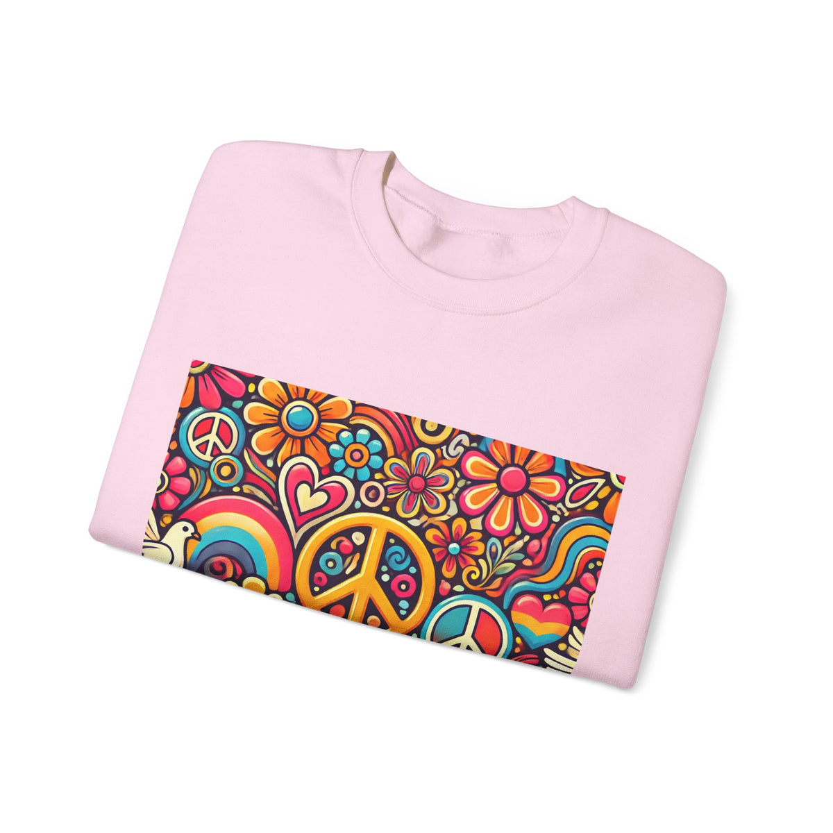 Colorful Peace Floral Pattern Sweatshirt