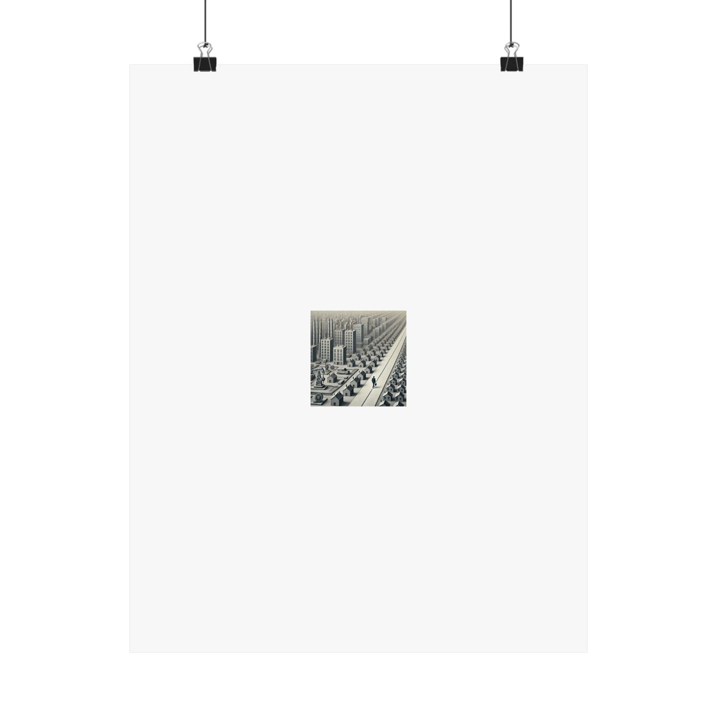 Monochrome Urban Factory Cityscape Poster Industrial Wall Art Gift